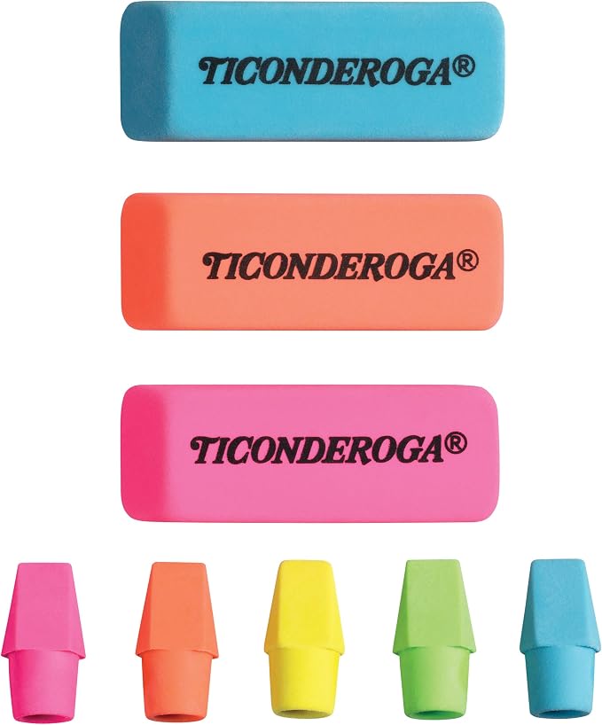 Ticonderoga Dixon Office & School Eraser Combination Set, 15 Eraser Multi-Pack - Image 3