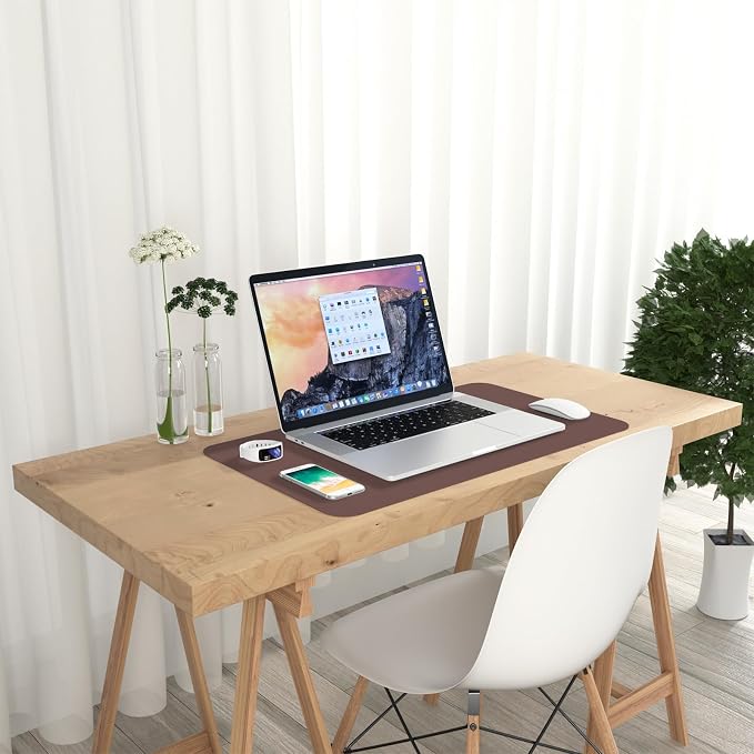 Hsurbtra Desk Pad, 23.6" x 13.8" PU Leather Desk Mat, M Extended Mouse Pad - Image 7