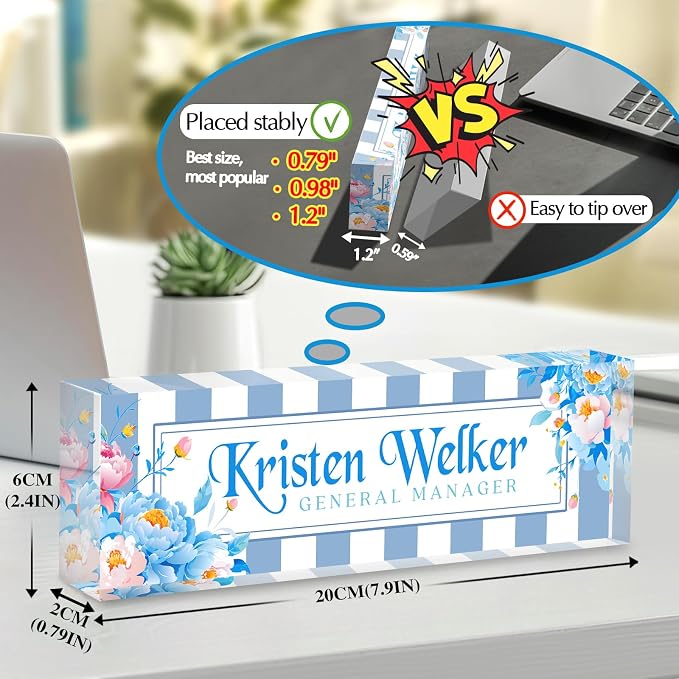 Desk Name Plate Personalized, Custom Name Plate - Image 2