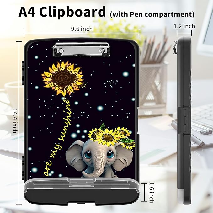 Clipboard with Storage High Capacity Plastic Nursing Clipboards with Pen Holder - Image 2
