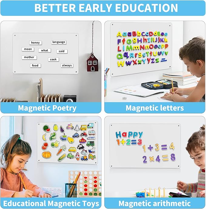 2Pack Magnetic Board, 17.1" x 11.8" Magnet Display, - Image 6