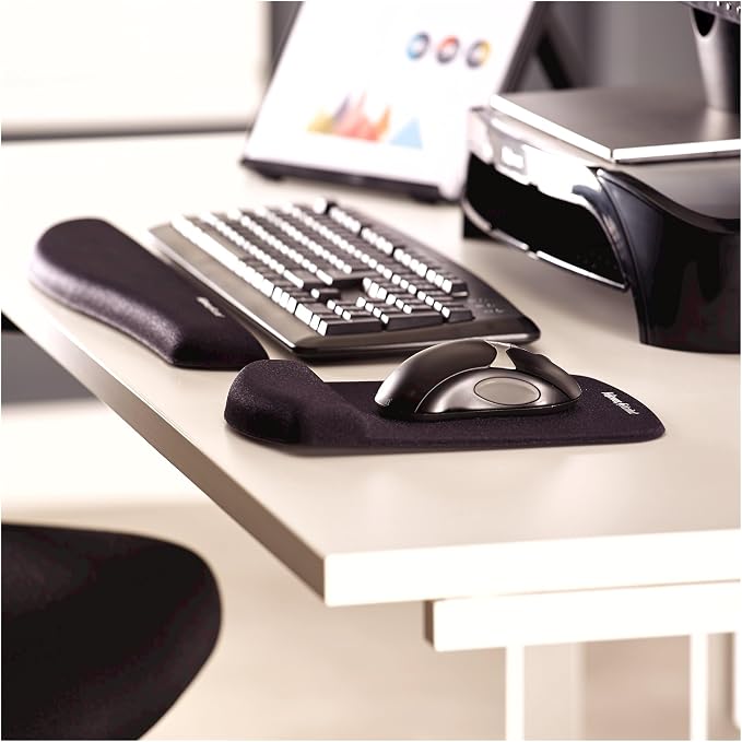 Fellowes PlushTouch Foam Keyboard Wrist Rest, MICROBAN Antimicrobial - Image 4