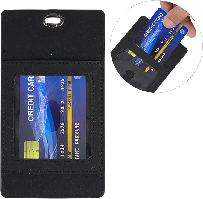 Premium Portuguese Cork Pocket Protector for Men | Multi-Use Pocket Protectors for Shirts and Lab Coats | For Pen, Pencils, Pointers, and More | 2 Pack of Black Pocket Organizer Protectors-DeskLoop Office