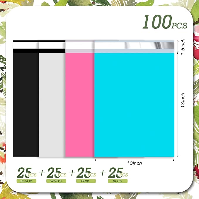 Mixed Color Poly Mailers 10x13 inch 100 Pcs - Image 2