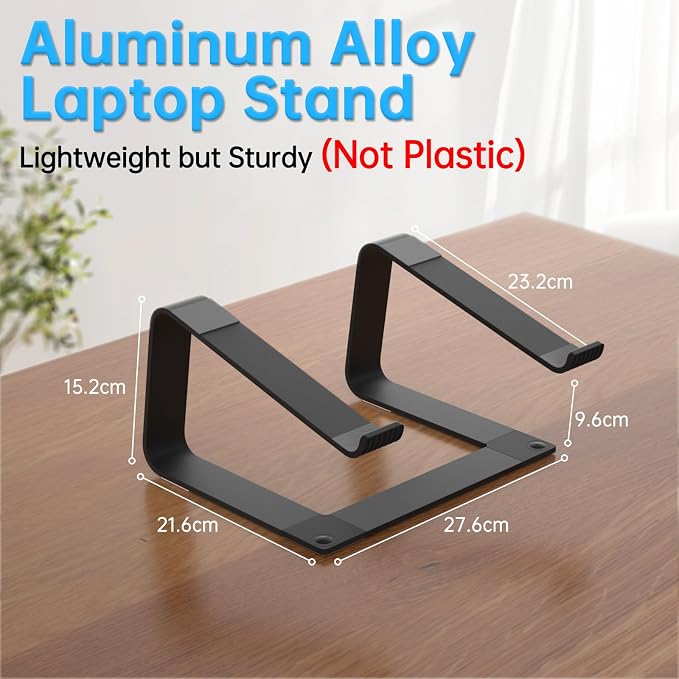 Laptop Stand for Desk Portable Computer Riser Metal Notebook Holder Printer - Image 2