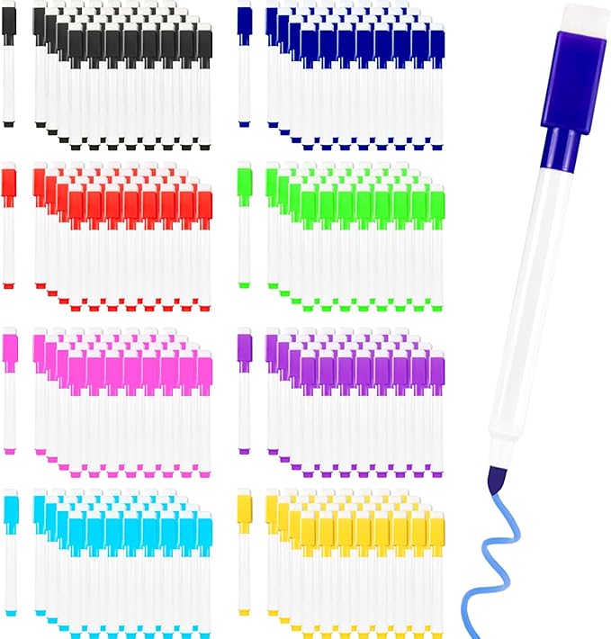 Beieverluck 200 Pieces Colorful Magnetic Dry Erase Marker by Beieverluck