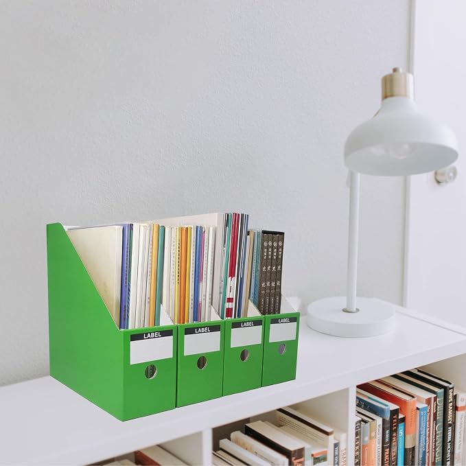 Limitliho Green Cardboard Magazine Holder, Magazine File Holder - Image 4