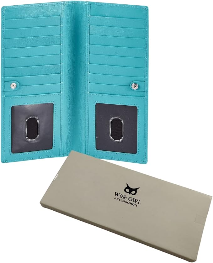 Long Wallet for Men Women Real Leather Bifold RFID Stylish Slim Handmade 2 ID - Image 6