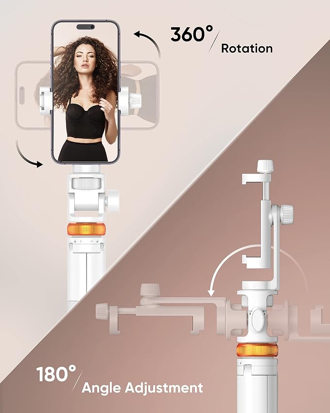 EUCOS 62" Tripod for iPhone, Sturdy Selfie Stick Tripod - Image 6