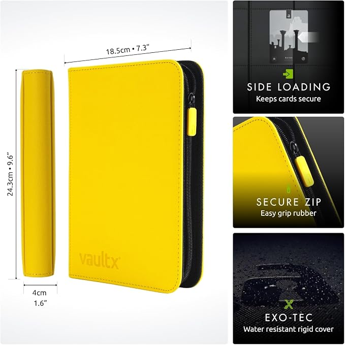 Vault X 4 Pocket Zip Binder, 160 Cards, Exo-Tec Material, 20 Side-Loading Pages - Image 2