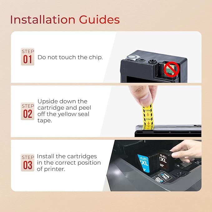 ejet 952XL Ink Cartridges Combo Pack High Page Yield (4-Pack) Compatible for HP 952XL Ink Cartridges Combo Pack | Works Officejet Pro 8702 8710 8720 8210 7740 7720，Black Cyan Magenta Yellow | N9K28AN-DeskLoop Office