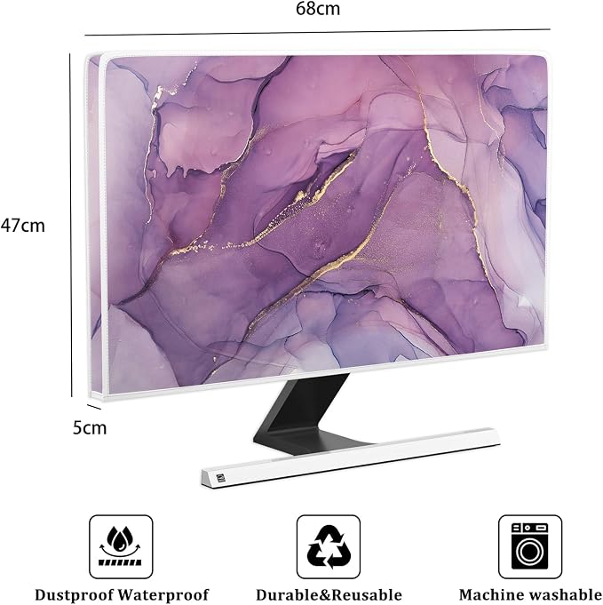 Baocicco Fashion Violet Marble Waterproof 26, 28 Inch Anti-Static Dustproof - Image 2