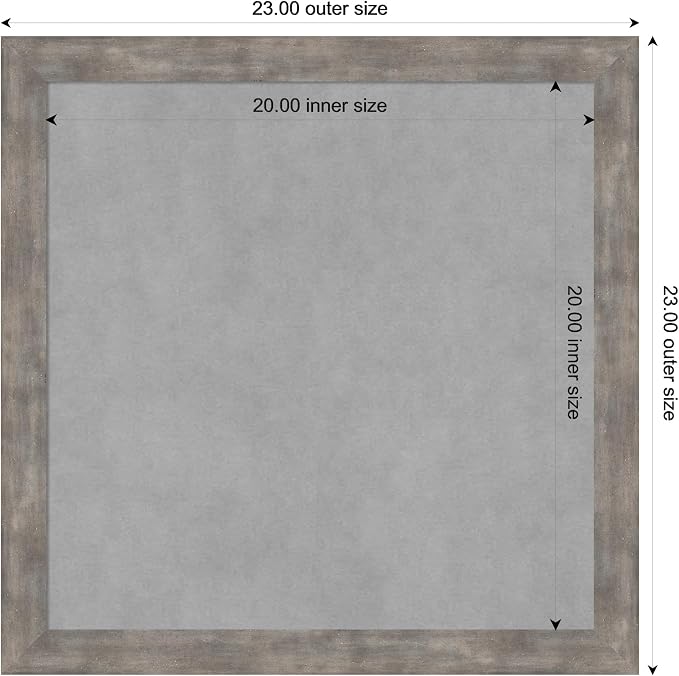 Amanti Art Silver Framed Magnetic Board 23x23 Medium Vision Board - Image 3
