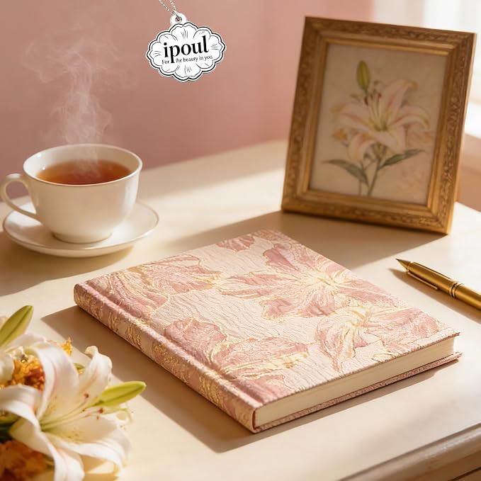 Floral Journal for women, Hardcover Notebook, Ruled Pages, Lay Flat, Pretty - Image 7