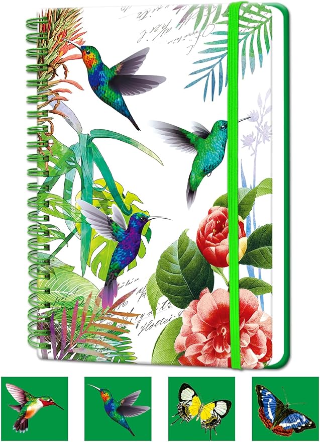 A5 Small Spiral Notebook, 5.7x8.5 Inch 160 Line Page Hardback Small Notepad | by Unknown