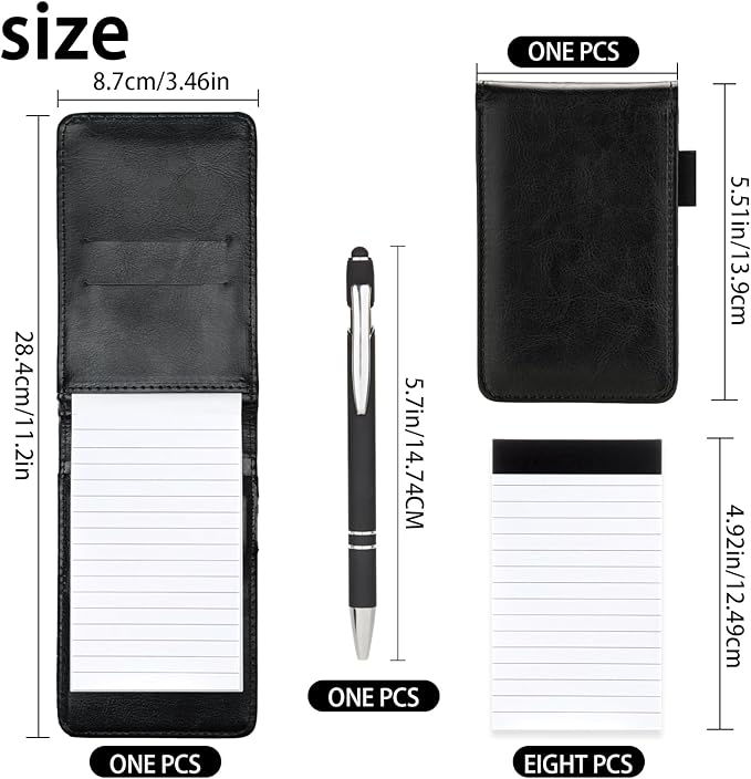 Camelmother 10Pcs Pocket Notepad Holder Set Notebook 3 x 5 Inch - Image 2