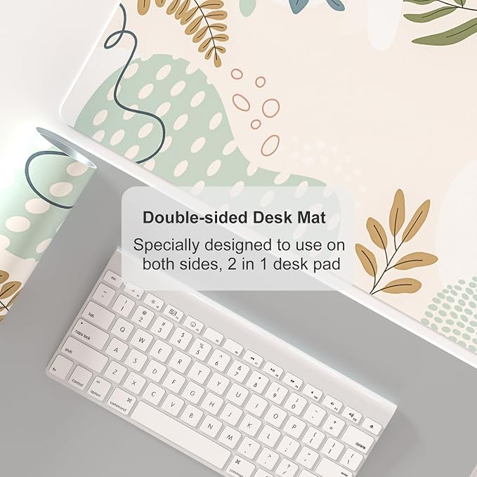 Colorful Star Minimalist Large Mouse Pad, Abstract Botanical Waterproof Desk Mat - Image 4