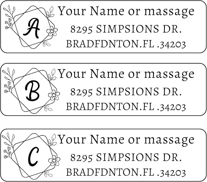 LINMAGCO Personalized Return Address Labels Clear 500 Pcs Mail Labels by LINMAGCO