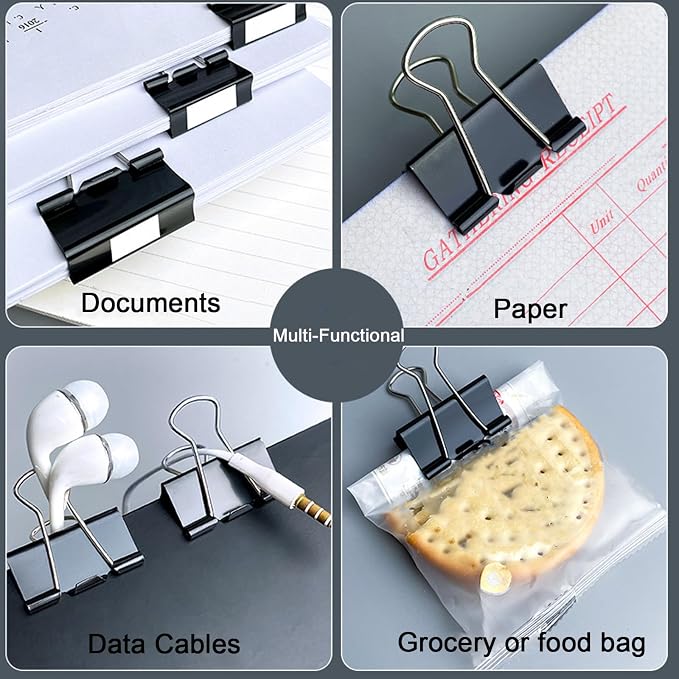 12 Pack Extra Large Binder Clips 2 inch Big Paper Clips - Image 5