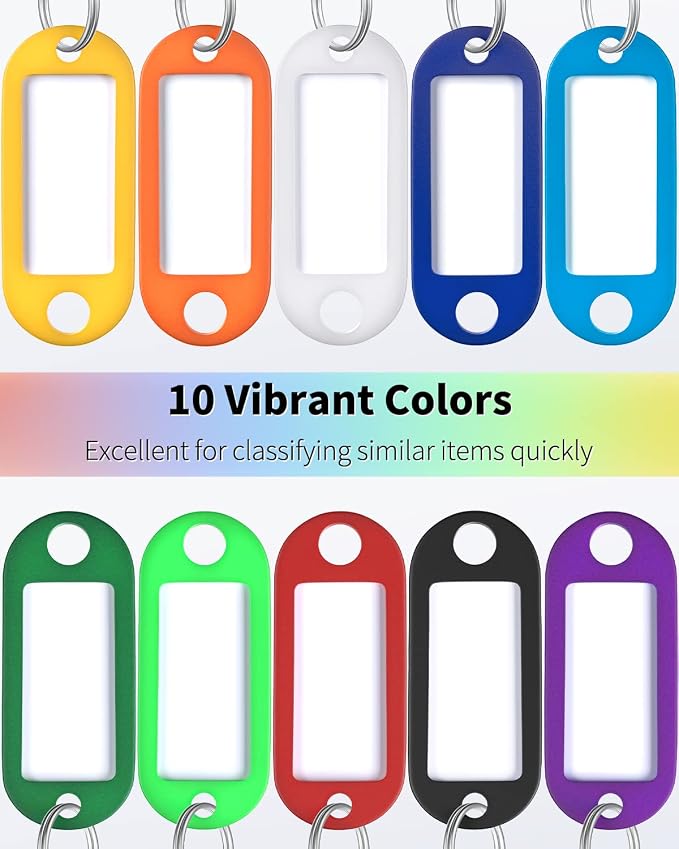 Uniclife 40 Pack Tough Plastic Key Tags - Image 2