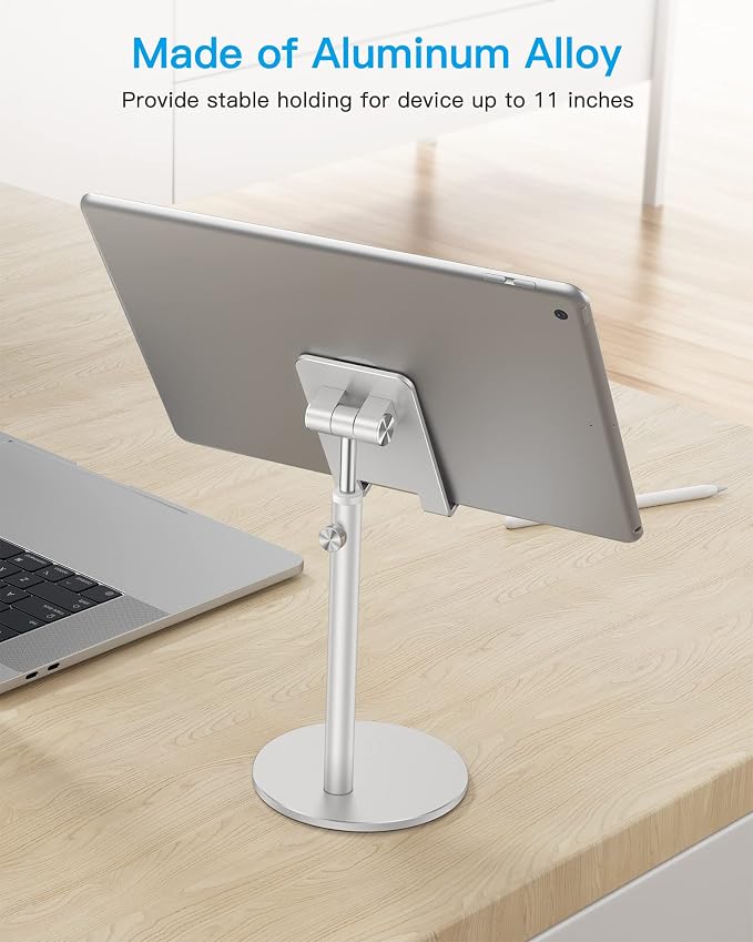 OMOTON CA04 Cell Phone Stand for Desk, Height & Angle Adjustable Aluminum - Image 6
