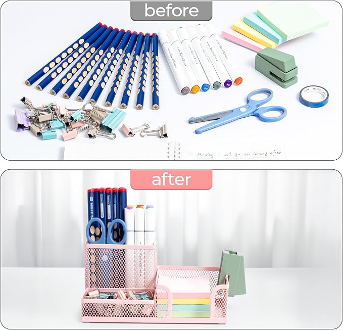M&G Mesh Pen Holder Desk Organizers Pencil Holder - Image 5