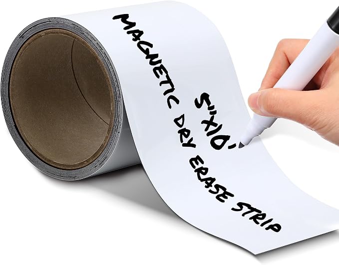 Houseables Magnetic Strip, Magnetic Tape Roll, Magnet Tape, 5 in x 10 FT by Houseables