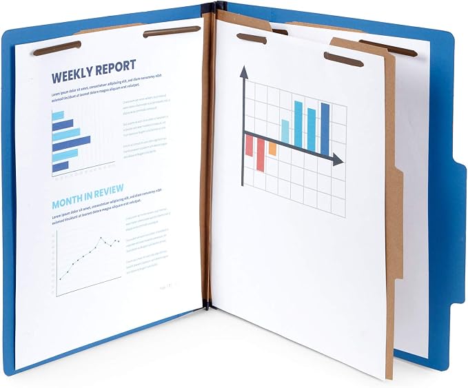 10 Dark Blue Classification Folders - Image 5