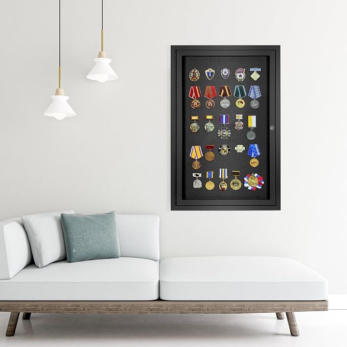 INNOVART Enclosed Bulletin Board 36” x 24”, Lockable Fabric Noticeboard - Image 8