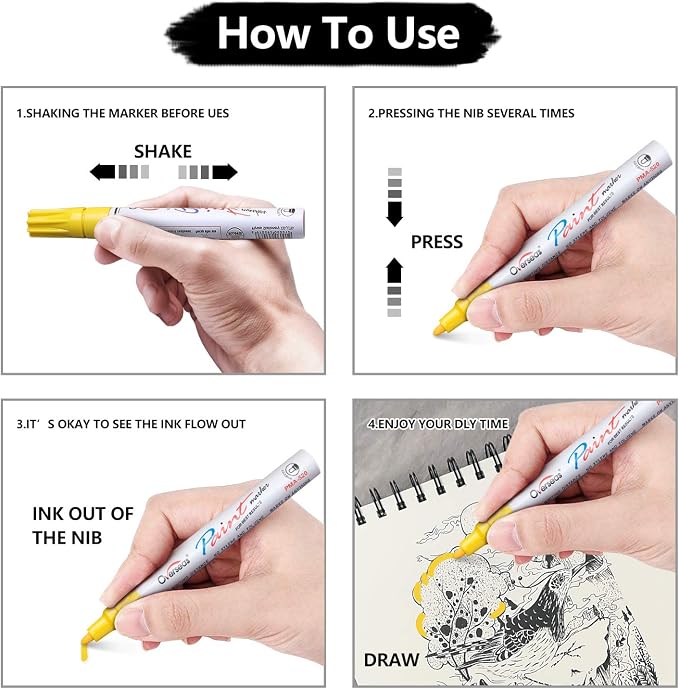 TFIVE Paint Markers Paint Pens, Waterproof Quick Dry and Permanent, Work on - Image 7