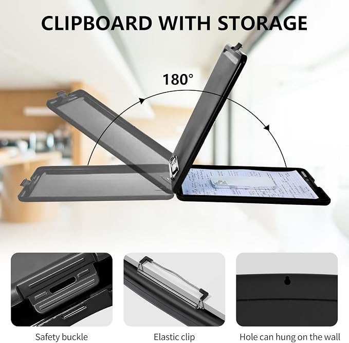 A4 Clipboards, Heavy Duty Waterproof Nursing Plastic Folder Clipboard - Image 3