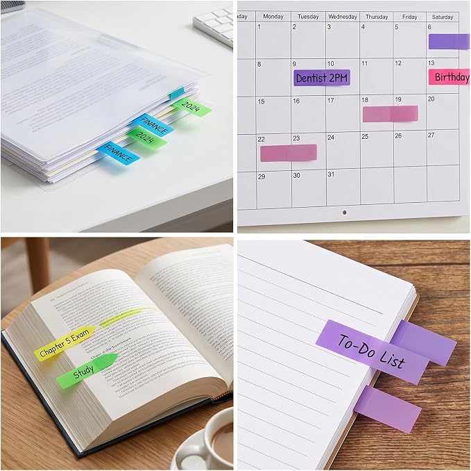2000Pcs Page Markers Bright Sticky Tabs Translucent Arrow Flags Sticky Notes - Image 4