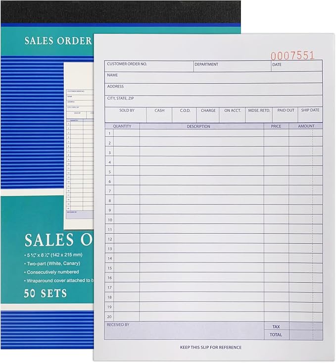 ZUFECY Carbonless 2-Part Receipt Book, Money and Rent Receipt Book, by ZUFECY