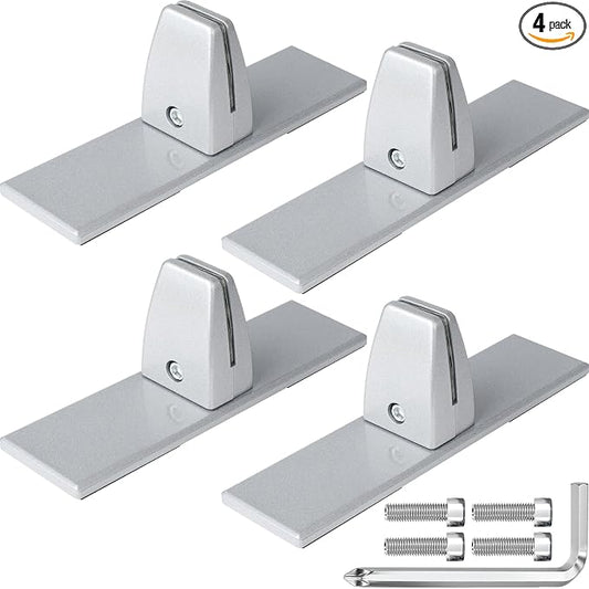 4 Packs Sneeze Guard Clamp Bracket, Sneeze Guard Shield Base by First-zgel