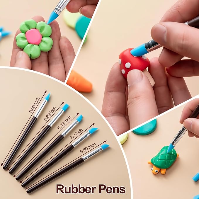 Amrules Clay Tools Kit, Practical Polymer Clay Sculpting Tools Kit, Air Dry - Image 4