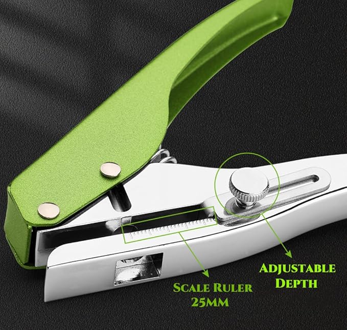 Hole Punch, Heavy Duty Hole Puncher Single Hole Punch Handheld Paper Punch Hole Puncher Single Small Hole Punch One Hole Punch for Paper Crafts Cards Tags Scrapbook- 1/4 inch-6mm-DeskLoop Office