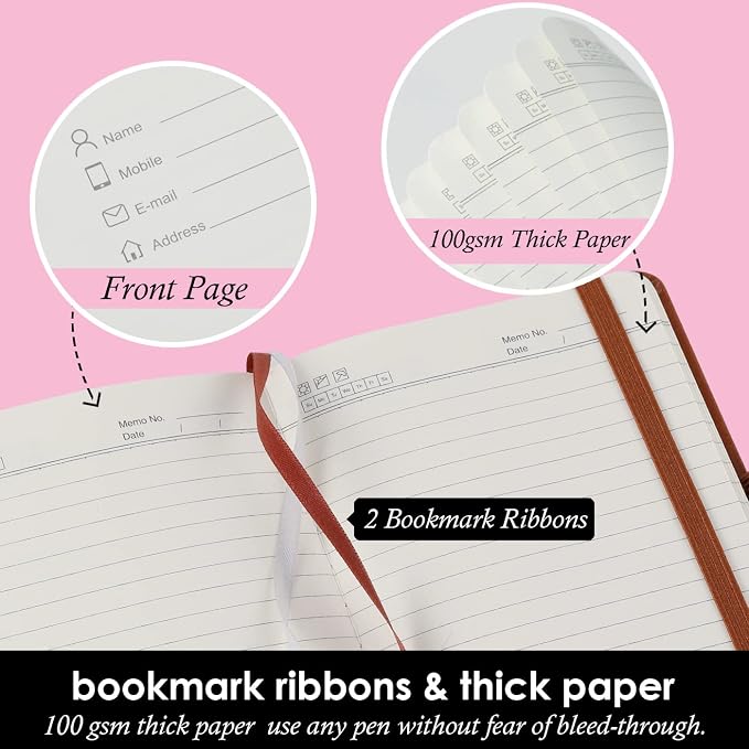 NIRMIRO 3 Pack Pocket Notebook Journals, Small Notepad Notebooks - Image 3