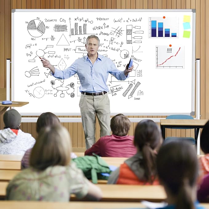 BSTPCOO Rolling Whiteboard on Wheels 72x48 inch, Large Double-Sided White Board - Image 7