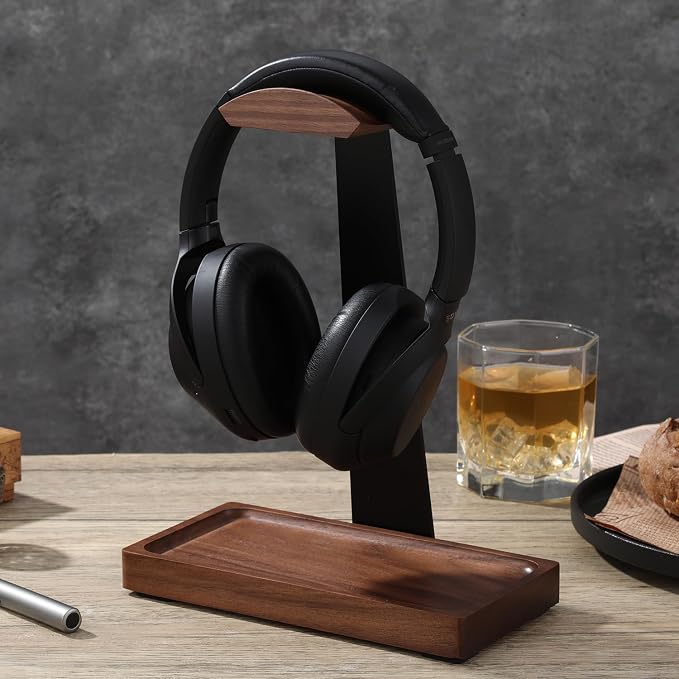 Walnut Headphone Stand, Wooden Headset Stand - Image 7