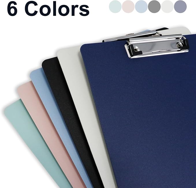 BOMEI PACK Color Clipboards 18 Pack, Plastic Bulk Clip Boards - Image 2