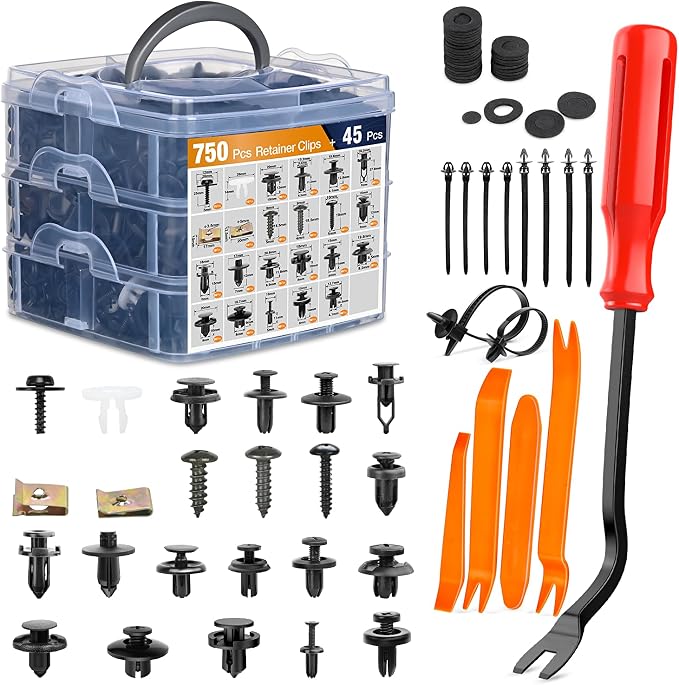 GOOACC 795Pcs Car Push Retainer Clips & Auto Fasteners Assortment 23 Most by GOOACC