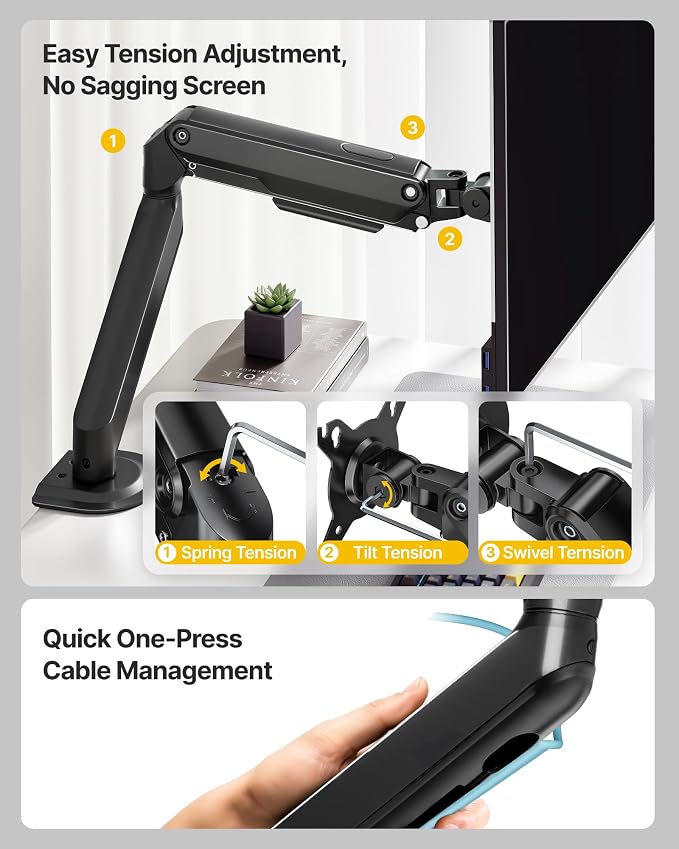 monTEK Single Monitor Arm Mount - Image 6