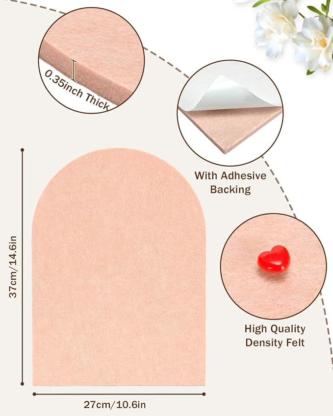 Arched Felt Bulletin Board, Small Cork Board Alternative - Image 2