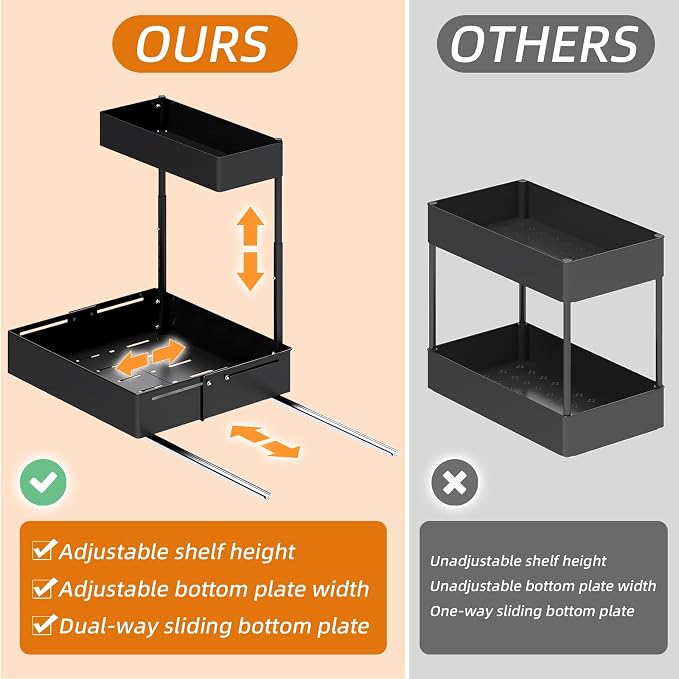 Henyol 2Packs Under Sink Organizer - Image 3