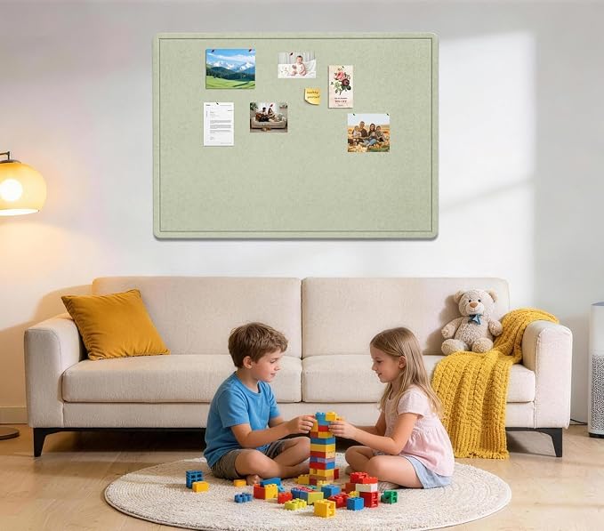 Bulletin Board - 35 x 17.5 inches Decorative Felt Pin Board - Cork Board - Image 8