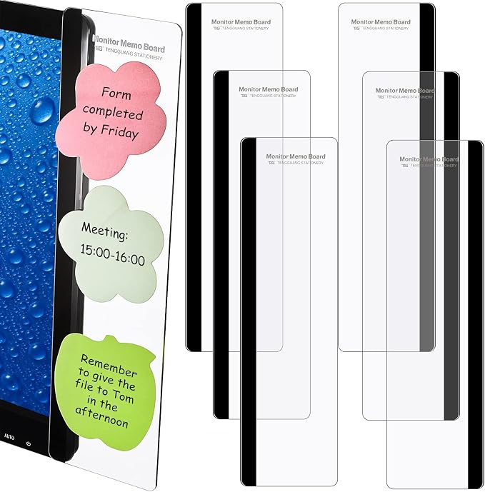 Zonon 6 Pieces Computer Monitor Notes Screen Monitor Memo Board Sticky Note by Zonon