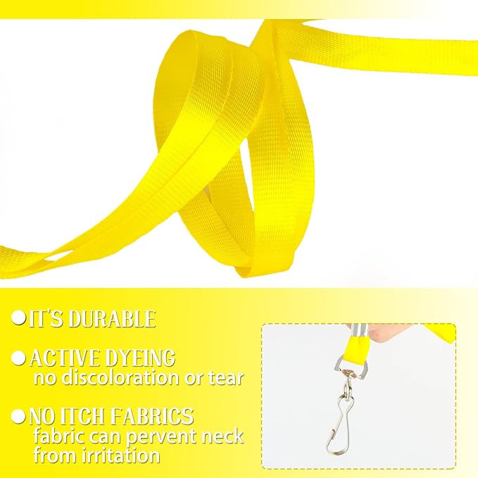 LOCONHA 100 Pack Yellow lanyards Lanyards - Image 4