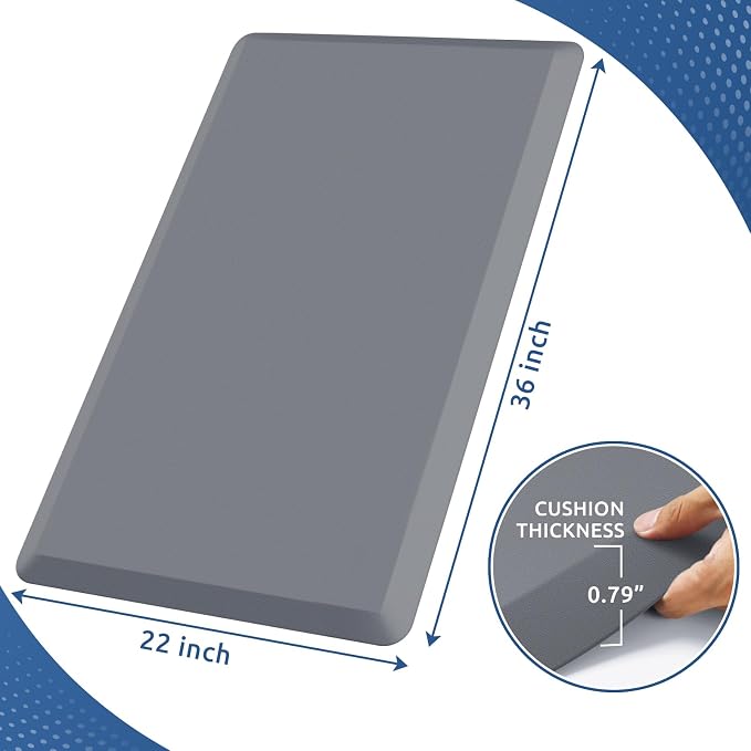 KitchenClouds Kitchen Mat Cushioned Anti Fatigue Rug 22"x36" Water Resistant - Image 2