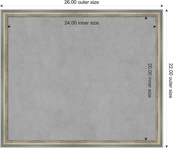 Amanti Art Silver Framed Magnetic Board 22x26 Medium Vision Board - Image 4