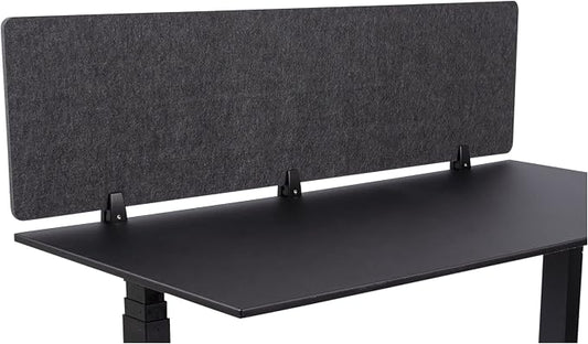 Stand Up Desk Store ReFocus Raw Clamp-On Acoustic Desk Divider Mounted Privacy by SStandUpDeskStore